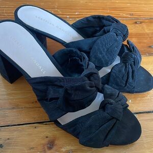 Loeffler Randall black bow heels